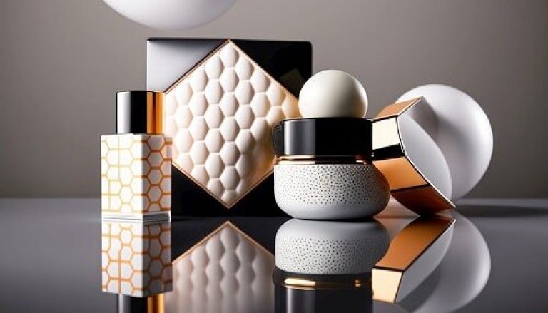 Luxury cosmetic background. Illustration Generative AI Luxury cosmetic background. Illustration AI Generative